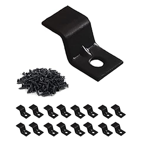 Table Top Fasteners, Z Clips for Table Tops 20 Packs (Black) Cover