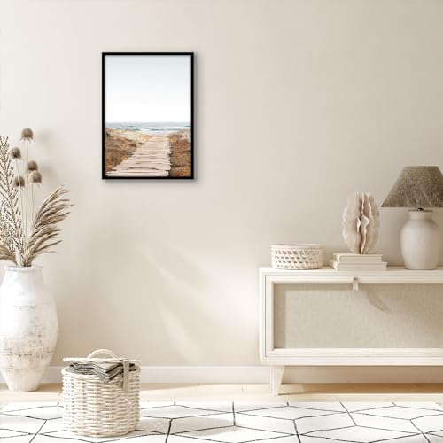 Americanflat 15x21 Picture Frame with Polished Plexiglass - Streamline Collection - Thin Border Picture Frame for Wall Display - Hanging Hardware Included - Black