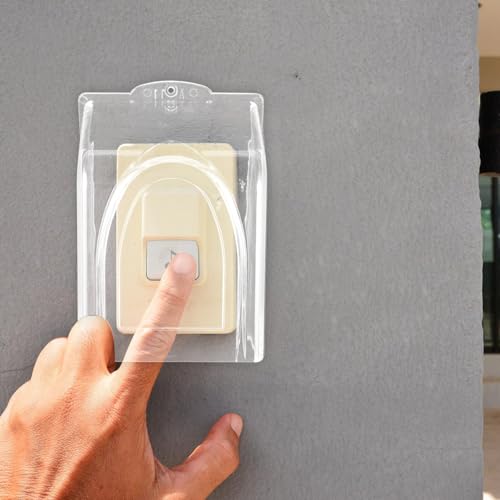 Cubierta de lluvia para timbre protector plástico exterior transparente 6