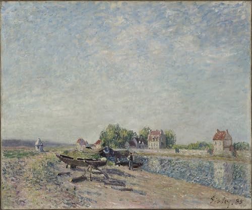 Art mural Canal Saint Mammès Alfred Sisley pour une décoration de chambre apaisante