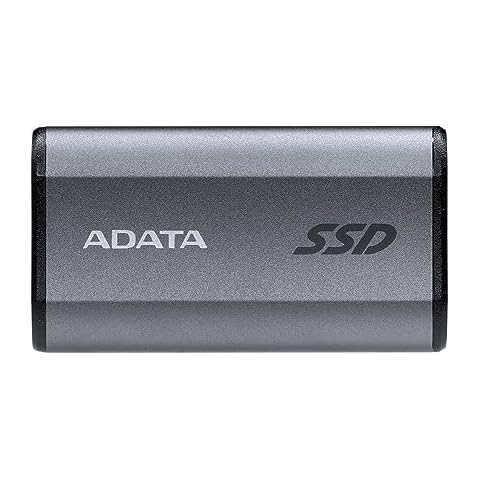 ADATA SE880 2TB - Up to 2000 MB/s- SuperSpeed USB 3.2 Gen 2x2 USB-C External Portable SSD Titanium (AELI-SE880-2TCGY) Cover