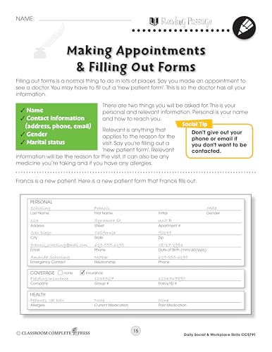 Daily Social & Workplace Skills Gr. 6-12 - Classroom Complete Press (Life Skills Series) - Image 4
