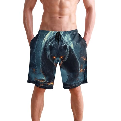 Short de bain doublé haut de gamme Bears avec compression intégrée