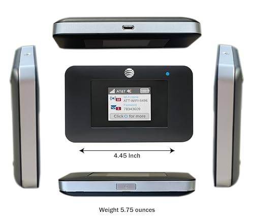 Image of AT&T Unite Express 4G LTE Mobile Hotspot, AC797-100NAS, AirCard 797 Wi-Fi 5 Cellular Wireless Router, LTE Cat-13 Internet Speeds up to 400 Mbps, Perfect for Travel & Work