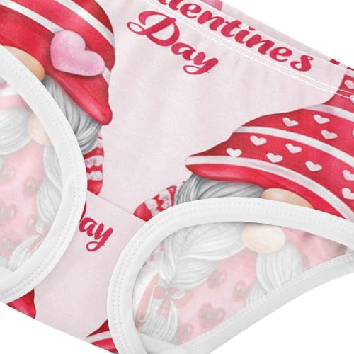 Cotton Toddler Girls Underwear Red Gnomes Hearts Pink Panties for Girl Print Kids Undies Briefs 2t4