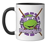 Teenage Mutant Ninja Turtles Donatello Since 1984 Ceramic Mug, Black/White