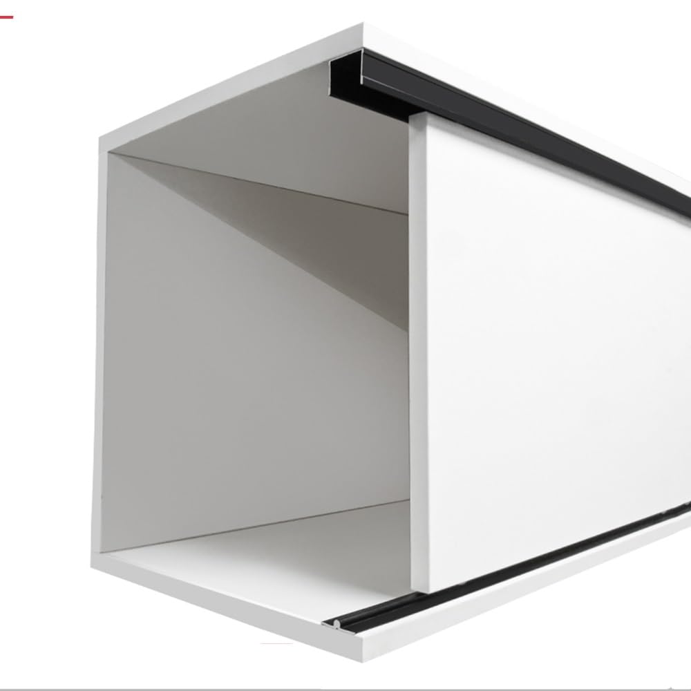 Kit de quincaillerie pour porte coulissante – Canal en U en aluminium pour un fonctionnement fluide dans les fenêtres, armoires et affichages