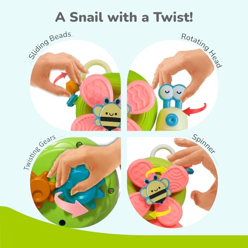 Image of R for Rabbit Orapple Spinster Toy for Baby 5-in-1 Suction Spinner, Rattle, Friction Car, Windmill & Sensory Play | BPA-Free, Safe & Durable | Interactive Learning Toys for 6+ Months Kids (Blue Cream)