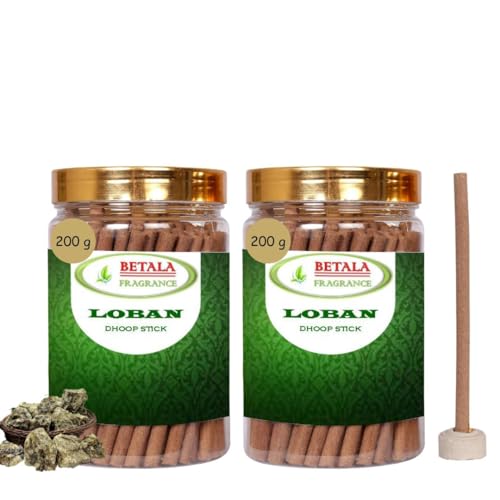 Image of Betala Fragrance Flavour Dhoop Sticks for Pooja, Pack of Gm Dhup Batti with Holder, Agarbatti, Incense Stick, Sandal, Cones, Cup, Sambrani (400 Gm, LOBAN)