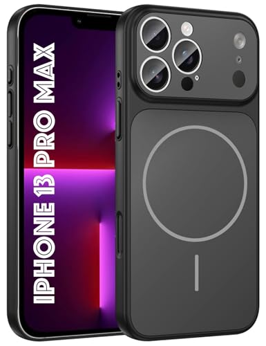 Image of SHINESTAR Converter Case for iPhone 13 Pro Max | Premium Protective Mag-Safe Cover | iPhone 17 Pro / 17 Pro Max Series Style Design | in-Built Camera Guard | Wireless Charging Compatible - Black