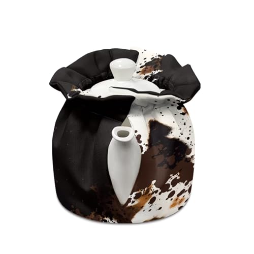 Image of Brown Cow Man Tea Cosy, Stain Resistant Teapot Cozy Breakfast Warmer Insulation and Keep Warm, Tea Kettle Cover for Home Kitchen Thanksgiving Decor
