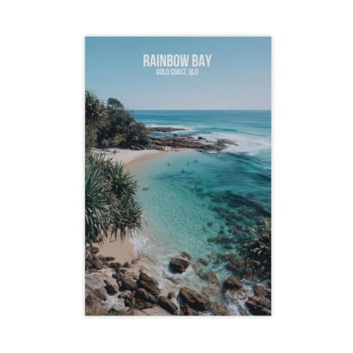 Poster Rainbow Bay Gold Coast toile habillage mur vide 30x45