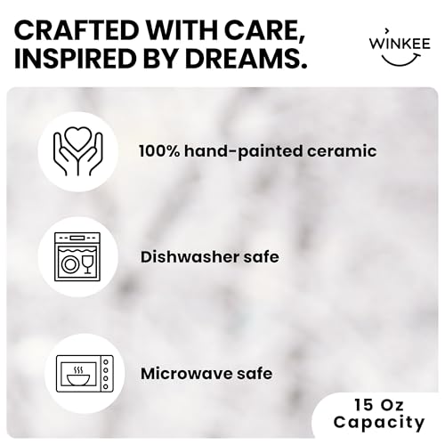 Tazón de café XXL Dreaming Fox de cerámica Winkee 450 ml miniatura 7