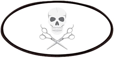 CafePress Skull Scissors Patch, 4