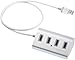 Produktbild AmazonBasics - USB-Hub, USB 3.1 Typ A, 4-poliger Hub, Aluminium, Silber