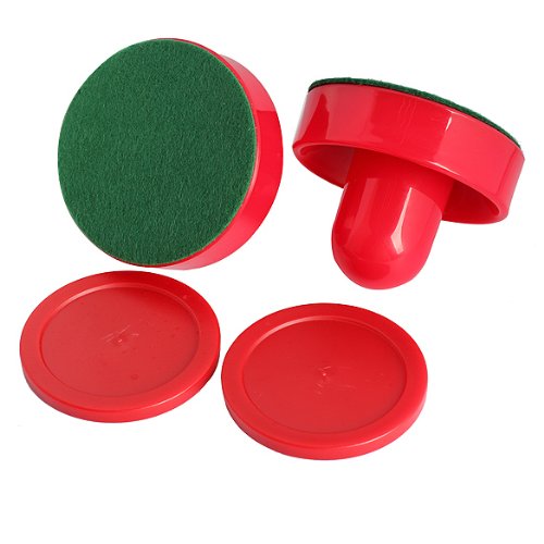 Vktech Lots de 2 poussoirs 75 mm et 4 rondelles 63 mm pour air hockey