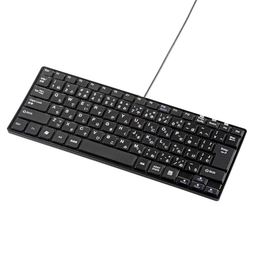 Sanwa Supply SKB-SL18BKN Wired USB Slim Keyboard, Pantograph No Numeric Keypad, 85 Keys, Japanese 109A Arrangement, Black