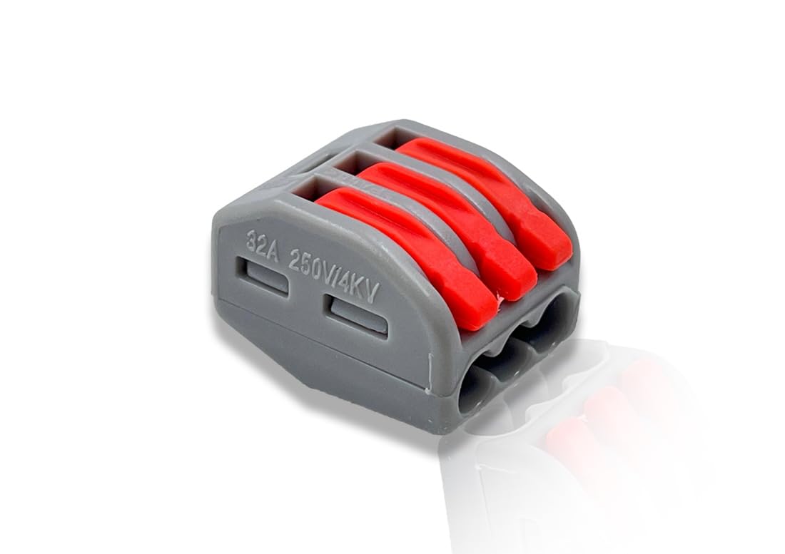 See full amazon price history chart for Globomotive 3 Way Looping PCT -213 0.08-2.5mm Wire Connector - Terminal Block with Spring Lock Lever for Cable Connection (Pack of 2) Globomotive 3 Way Looping PCT -213 0.08-2.5mm Wire Connector - Terminal Block with Spring Lock Lever for Cable Connection (Pack of 2) (B0CGV1B1GJ) Amazon Price History, Amazon Price Tracker