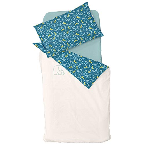 Housse de couette 100x140 cm Zanimo Domiva anti-glissement pour lit bébé évolutif