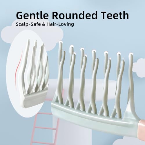 Peine de Dientes Anchos para Cabello Rizado con Mango Ergonómico miniatura 3
