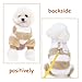 Hundepullover Kleine Hunde, yisight Hundepullover Fleece, Hundemantel 4 Beine, Hunde Jumpsuit Winter, Hundemantel für Kleine und Mittlere Hunde, Khaki-Streifen