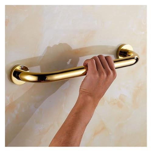Poignée douche dorée en laiton pour sécuriser la baignoire avec élégance