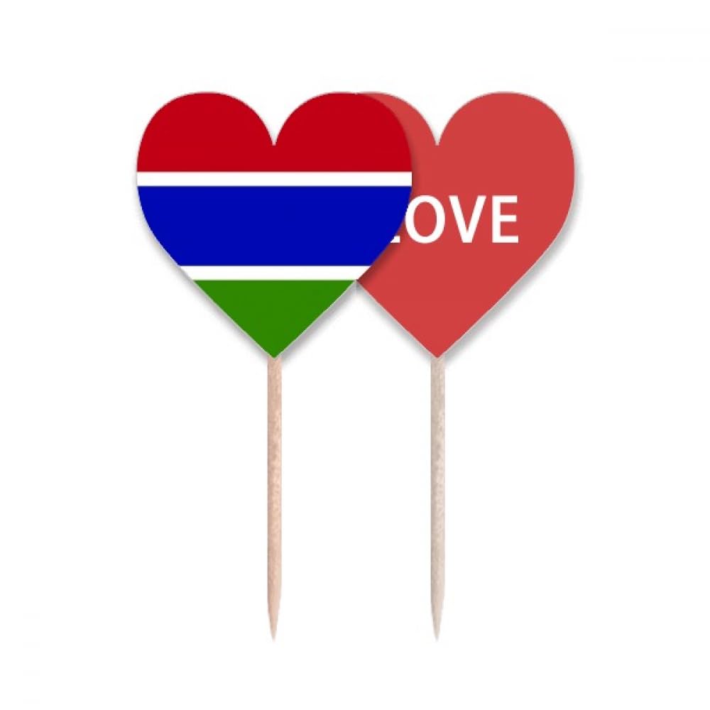 Drapeau Gambie en cœur pour apéritif africain et soirées à thème