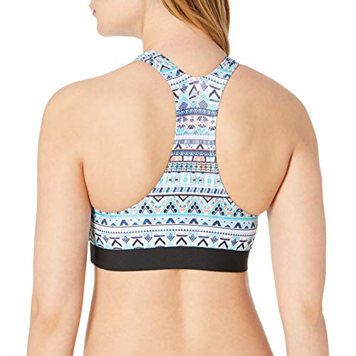 next Women's High Neck Bikini Sport Bra Swimsuit Top, Daylight Daze
