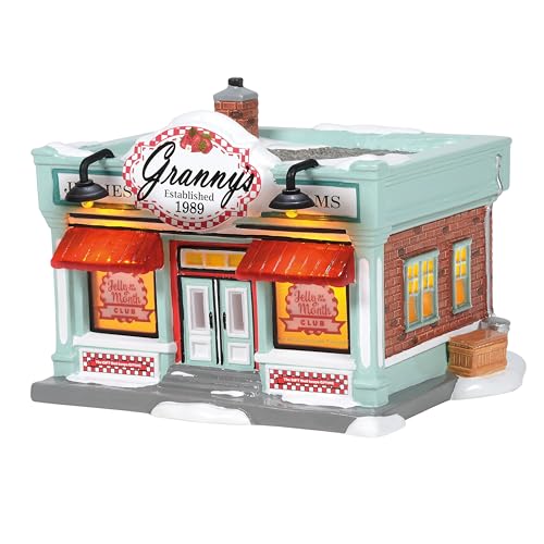 Department 56 Villaggio Di Natale Illuminato - Edificio Warming House Con Pista Di Pattinaggio E Figurine - Set Di 3 Pezzi In Ceramica Per Collezione Original Snow Village