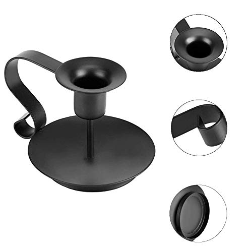 Iron Candle Holders,Set Of 2 Candlestick Holders For Taper Candle,Fit 3/4 Inch Candles Birthday Weddings Party Decorative Iron Candle Holders (2, 4.4X2.9 In) #TOP2