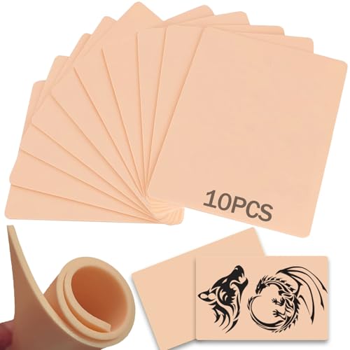 Fake Skin 3mm - Usiriy 10pcs Tattoo Skin 6x8" Practice Skin Thick