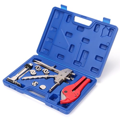 iCrimp SL-1225 Pince à sertir pour tuyau PEX, outil coulissant axial et inserts (12, 16, 20, 25 mm), pince à sertir, outil de sertissage axial pour tuyau PEX
