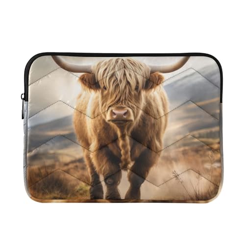 Funda para Portátil Highland Cow 13-14 Pulgadas Resistente Agua miniatura 1