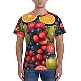 Photo Gallery fruit picture-standard print - maglietta classica da uomo a maniche corte, traspirante, estiva, casual, per allenamento e fitness, nero, m Photo Gallery fruit picture-standard print - maglietta classica da uomo a maniche corte, traspirante, estiva, casual, per allenamento e fitness, nero, m