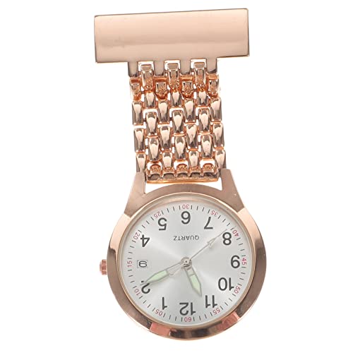 TINEASUR 吊り下げ式ナースウォッチ 女性用 デジタルディスプレイ 電子チェストウォッチ ポータブル 医師 看護師 用 クリップ付き 時計 合金製 大画面表示 軽量