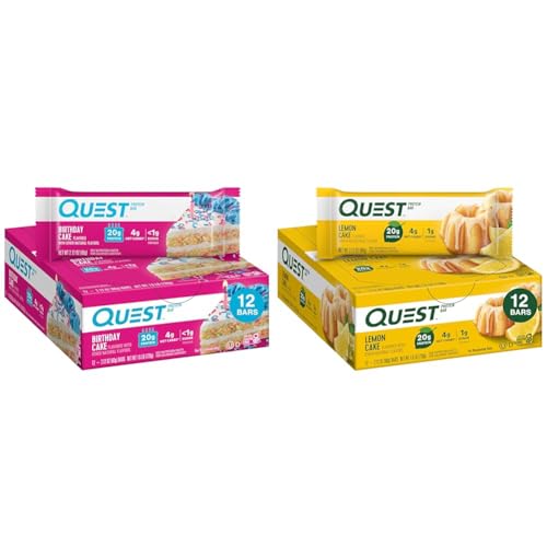 Barras de proteína Quest Nutrition Birthday Cake y Lemon Cake, 12 unidades miniatura 1