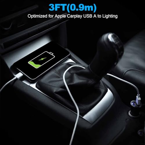 Cable Carplay para coche Snisre USB A a Lightning compatible con iPhone 14 7