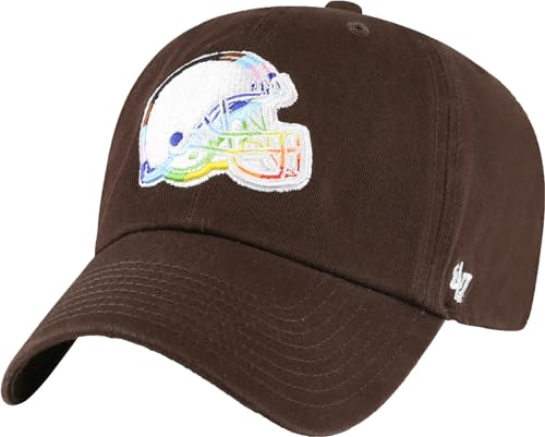'47 Casquette réglable NFL Team Pride Clean Up pour homme, Cleveland Browns, marron, Taille unique