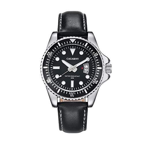 Montre quartz homme étanche avec bracelet cuir montre classique Luli cadran épuré