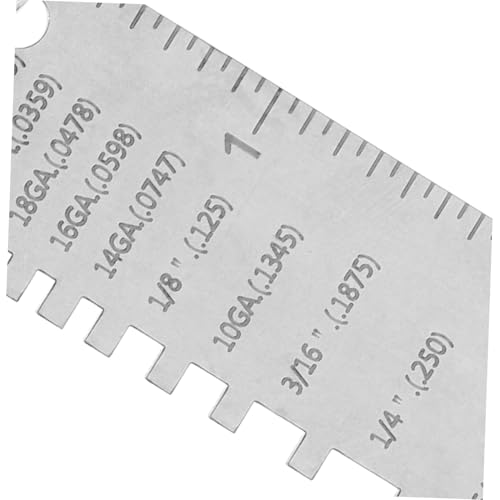 Lurrose herramienta medidora de soldadura de metal con escalas grabadas para medición precisa de grosor para soldadores en manufactura y construcción miniatura 3