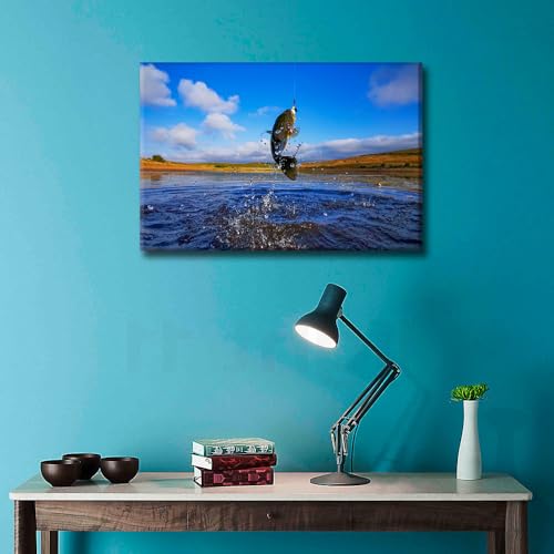 Image de paysage de lac toile murale encadrée prête à poser - 3