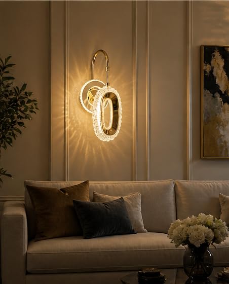 Image of blissbells Crystal Wall Light, LED Decorative Sconce (Crystal Hanging wall Light)