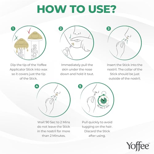 6. Bild von Original Yoffee Nasenhaarwachs Applikatoren - 30 wiederverwendbare Nasenwachsstifte - Wax Sticks aus hochwertigem Kunststoff - Entfernt Nasenhaare - Packung enthält keinen Wachsbehälter - Unisex