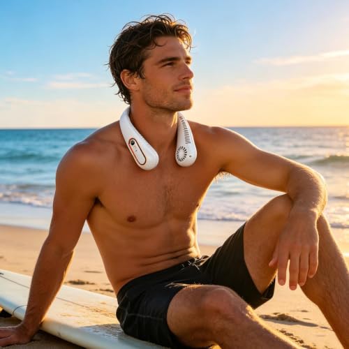 Ventilador de cuello recargable manos libres: adiós al calor con total comodidad 3