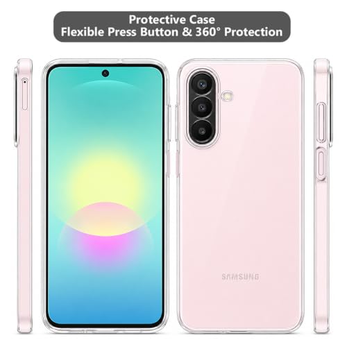 Image of Crystal Clear Case Compatible with Samsung A27 5G | Raised Bumps for Camera & Screen Protection | Clear Soft Silicone Back Case Cover for Samsung Galaxy A27 5G / M47 5G (TPU | Transparent)