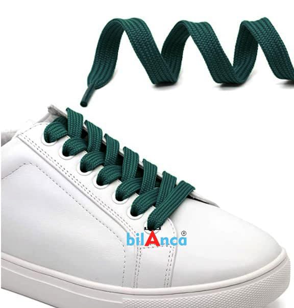 Image of 2 PAIRS Flat Shoe laces 48 Inches Wide Shoelaces for Athletic Running Sneakers Sports Shoes Boot Laces Strings (2 Pairs)