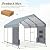 Prime Garden 10x15 ft Metal Carport, Heavy Duty Car Port with Galvanized Steel Roof and Stable Base, Outdoor Garage Shelter with Storage Pocket for Car, Boats and Truck