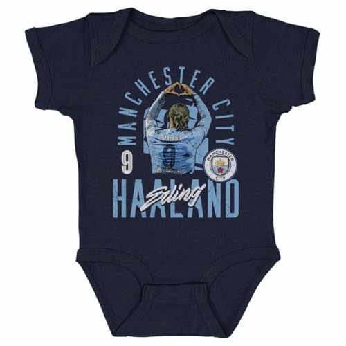 Image of 500 LEVEL Erling Haaland Manchester City One-Piece Infant Bodysuit - Erling Haaland Manchester City Arch