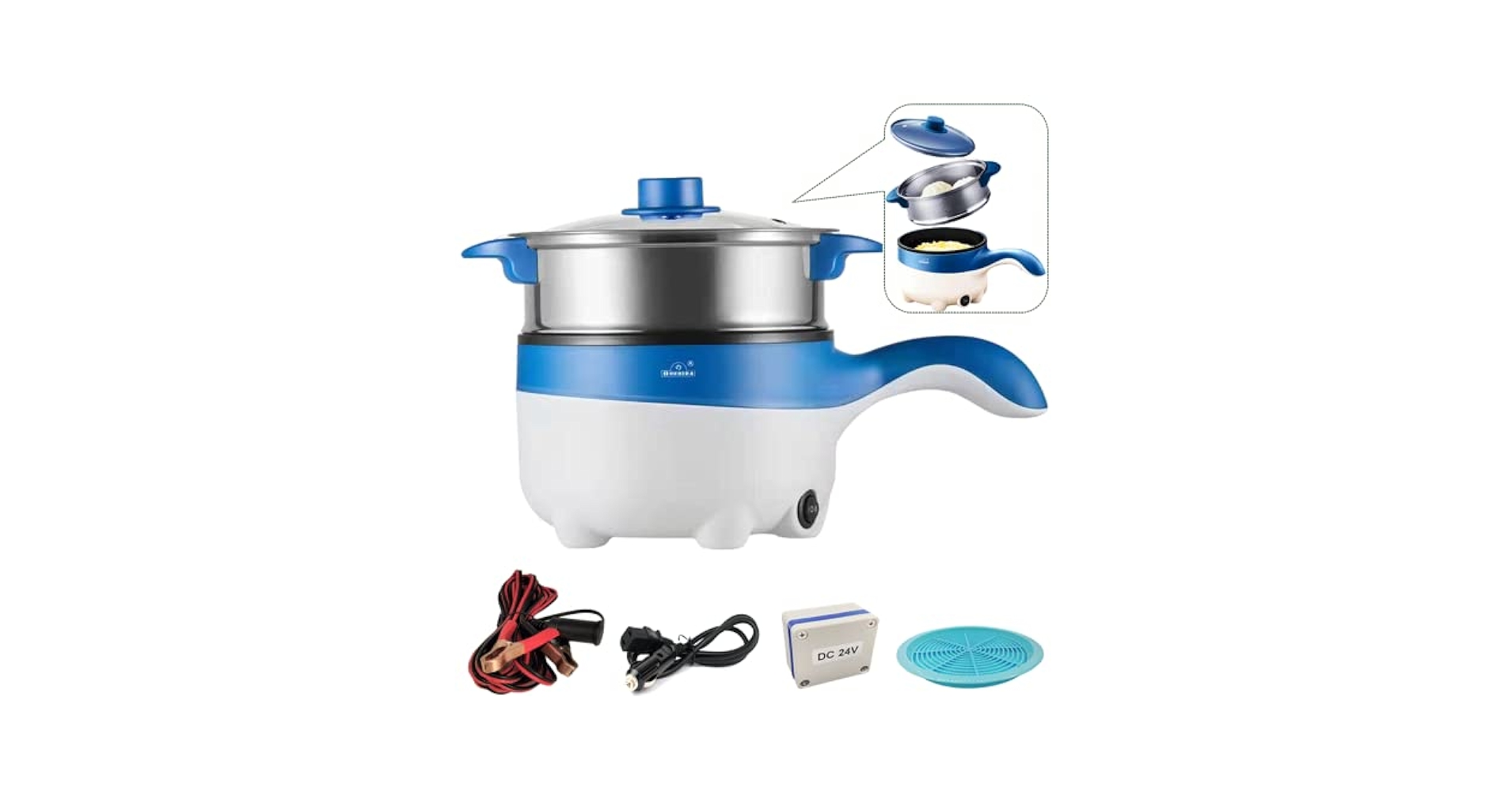 炊飯器　電気ポット　セット Amazon.co.jp: トラック用 多機能炊飯器 電気ポット 蒸し器