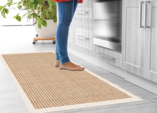 Tapis vinyle imperméable anti-glisse pour cuisine et salon
